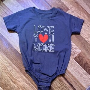 Love You More Kids One Piece - Blue